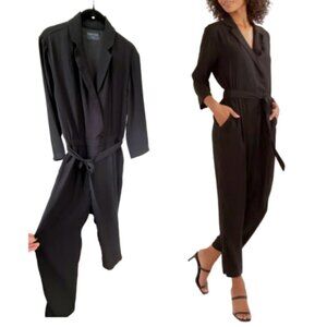 Modern Citizen Mariska Wrap Front Black Jumpsuit Size S